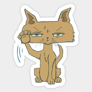 Mad Cat Sticker